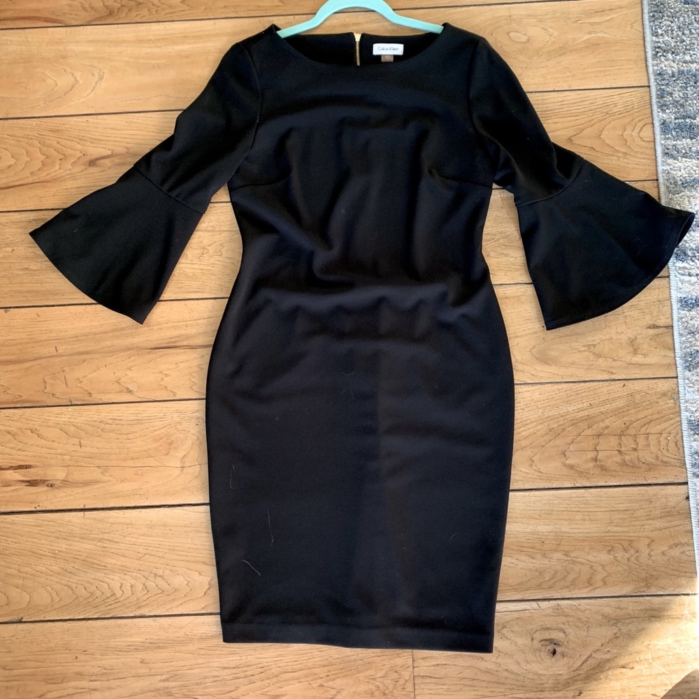 Calvin Klein black midi dress